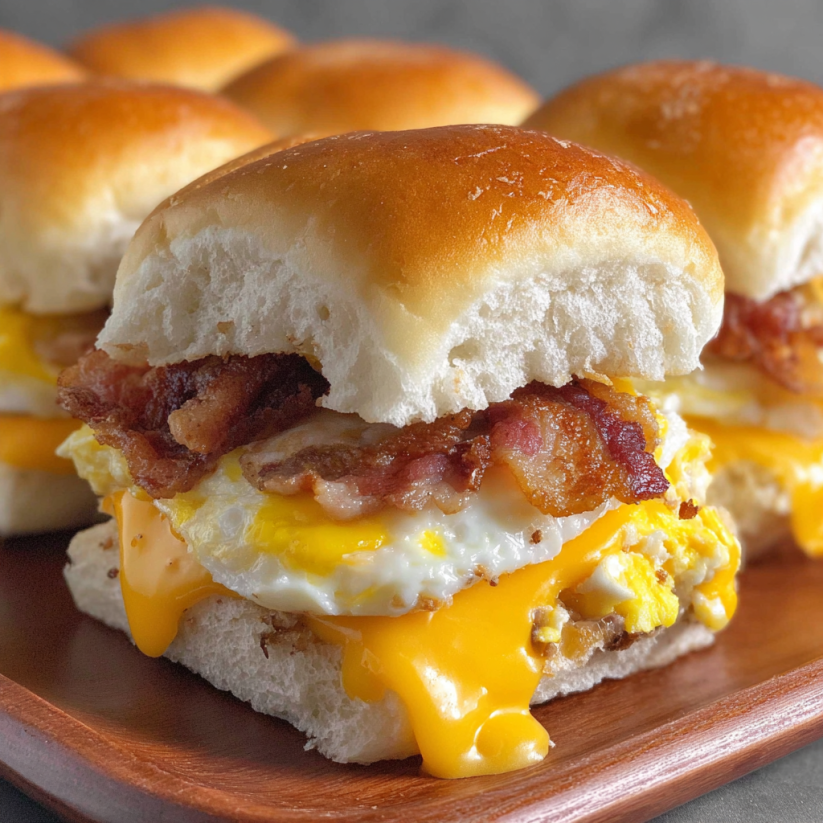 Bacon and egg breakfast sandwiches.