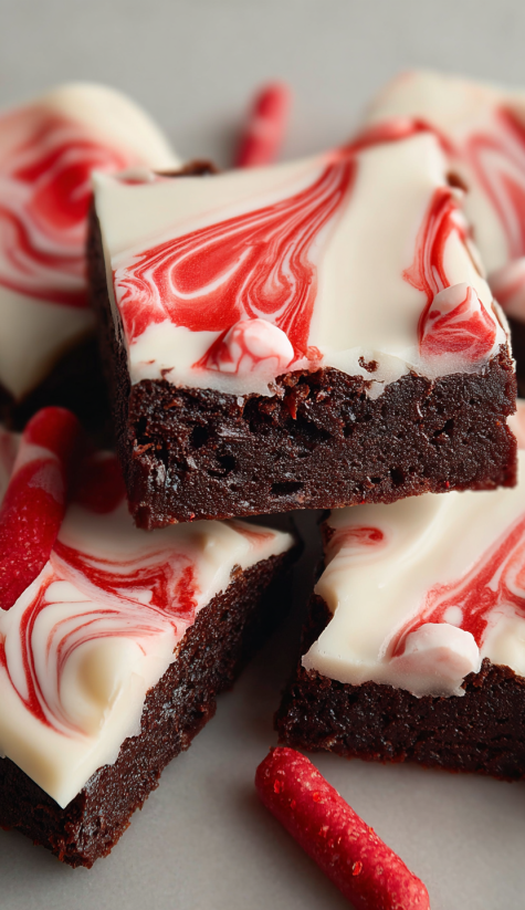 A piece of creepy Halloween brownies.