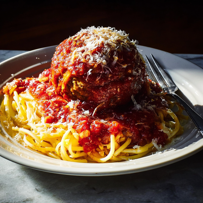 A plate of meatballs with tomato sauce.