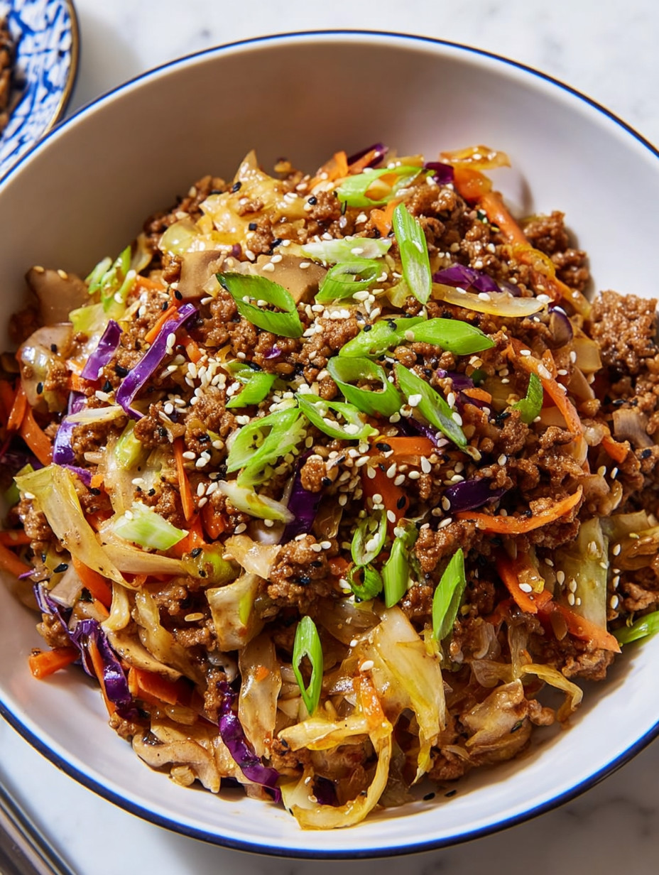 A bowl of food with a variety of vegetables and meat.