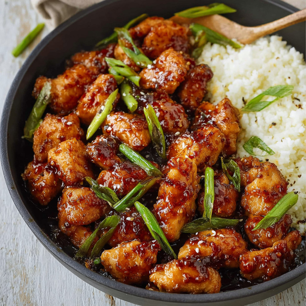 A plate of Honey Butter Chicken.