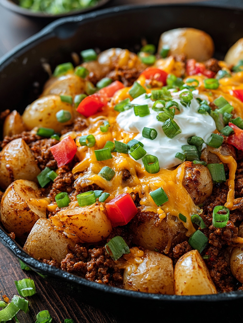 A delicious meal of taco potatoes.