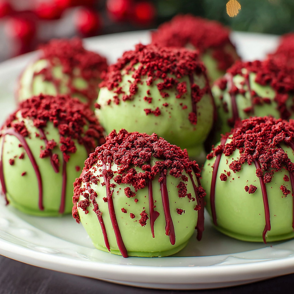 Grinch Oreo Balls.
