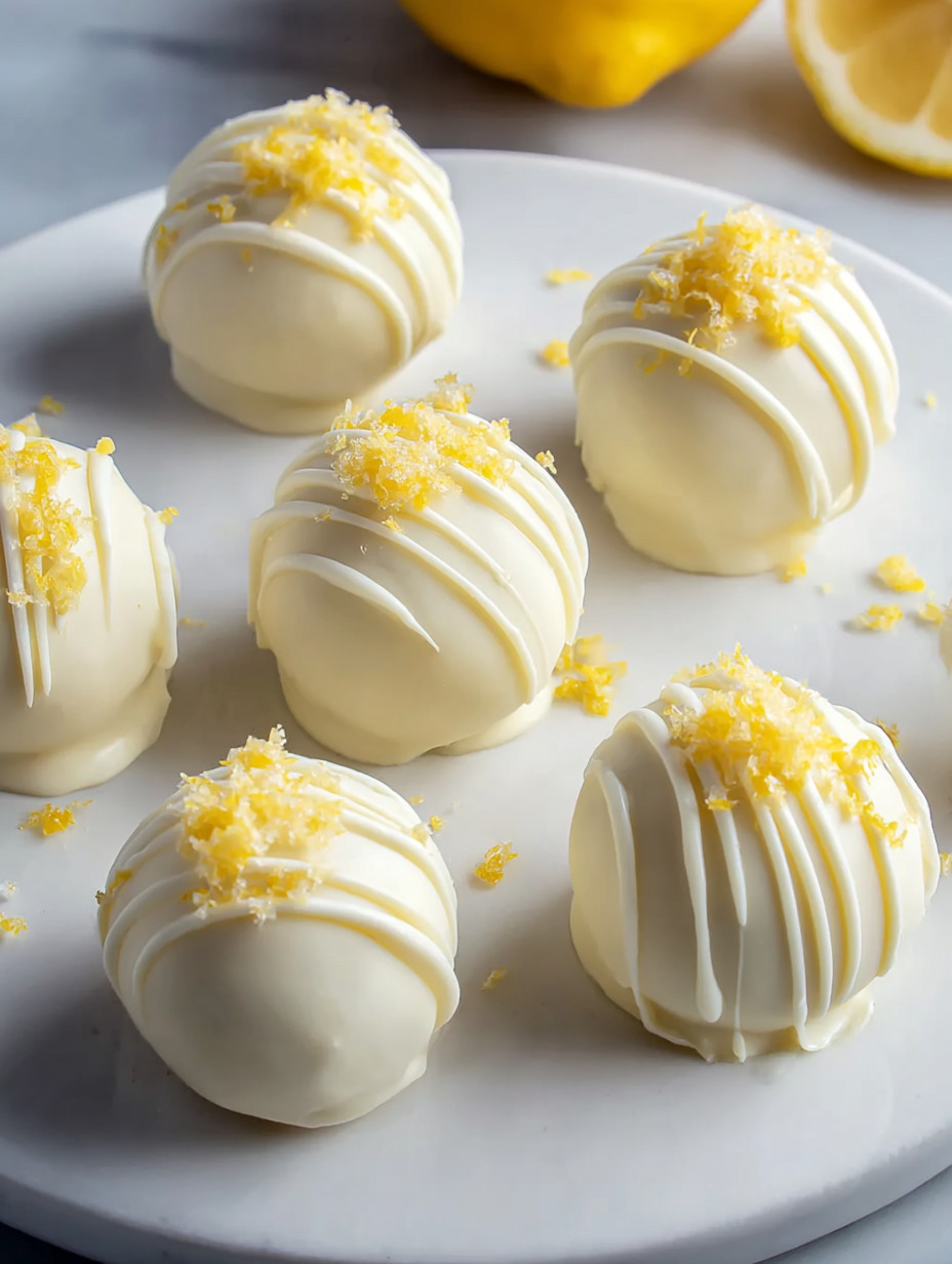 A plate of white balls with yellow topping.