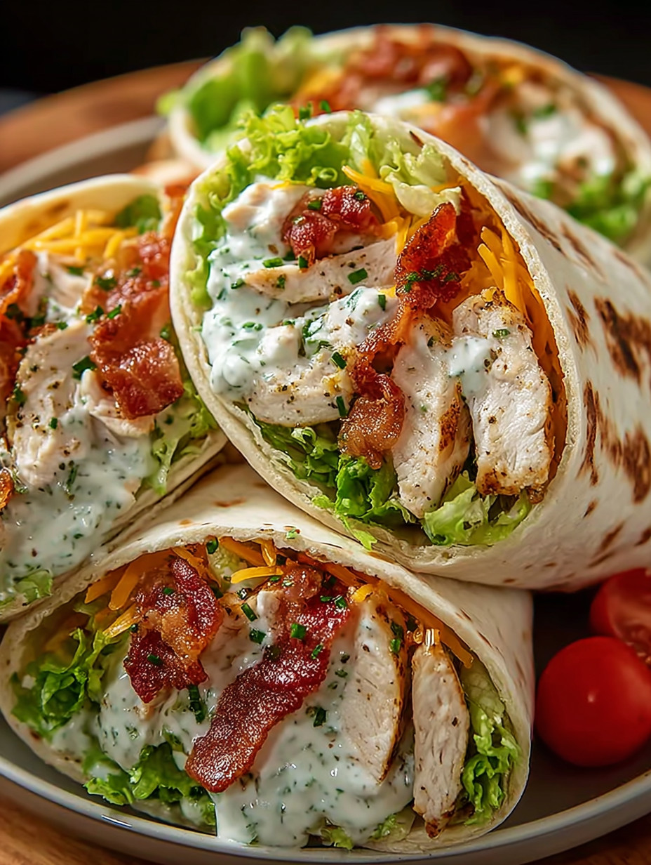 Bacon-Lover's Ranch Chicken Wraps: A Delicious Meal for Any Time.
