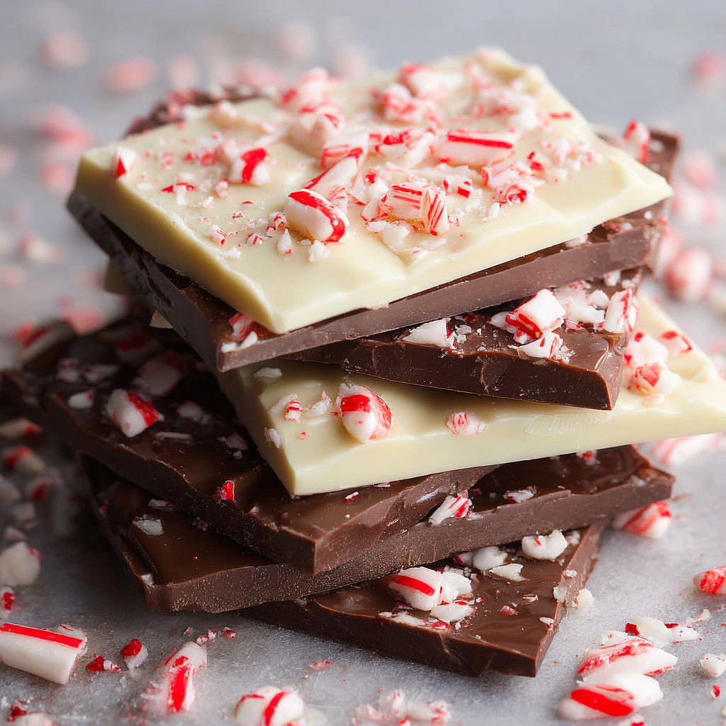 A stack of peppermint bark.