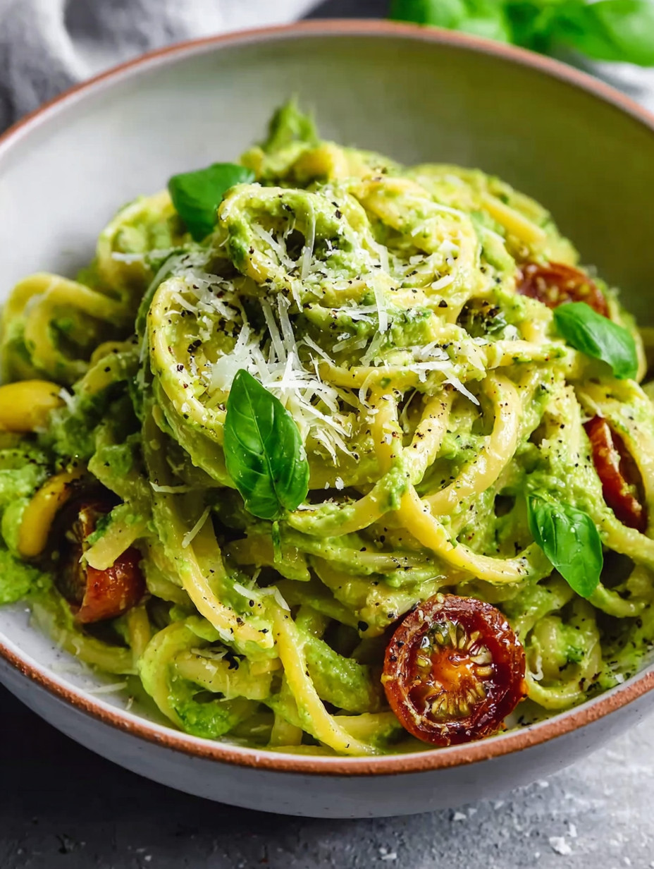 A bowl of creamy pasta with tomatoes and cheese.