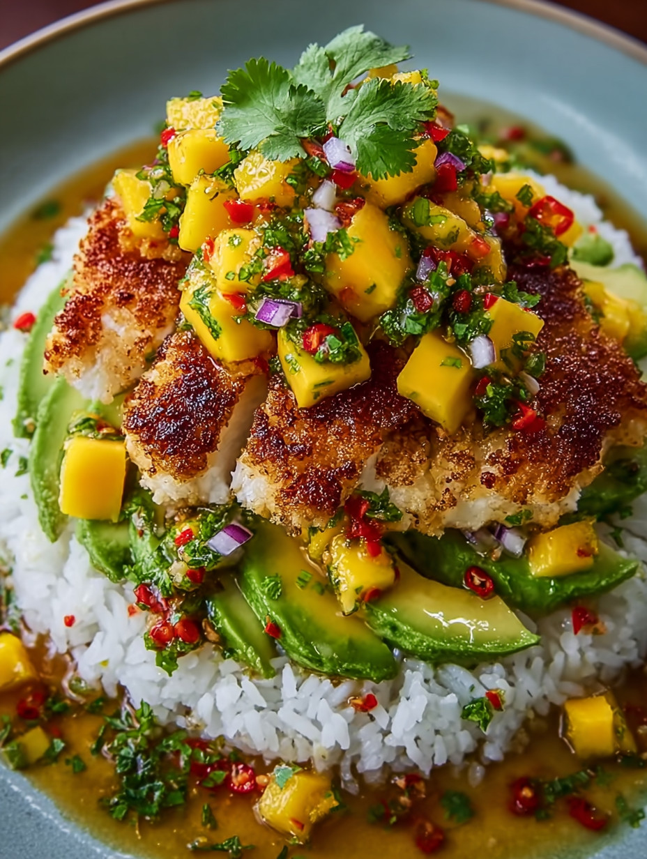 A plate of food with a chicken stack on top.