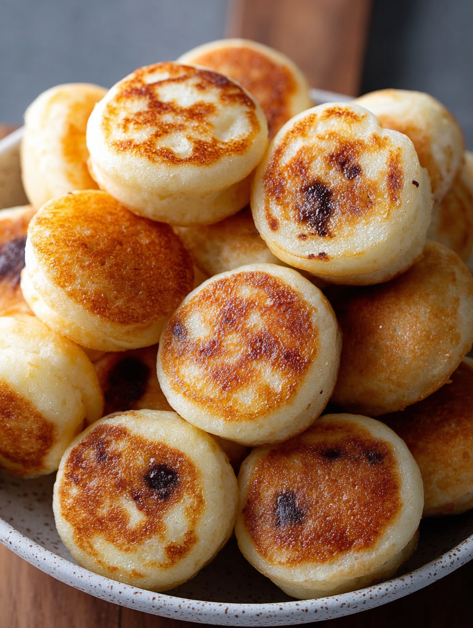 A stack of delicious pancake poppers.