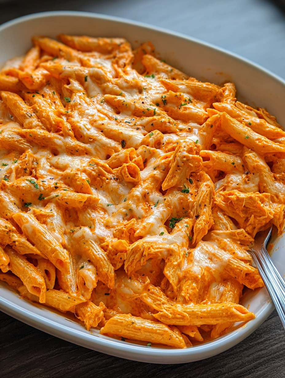 A dish of pasta with cheese and sauce.