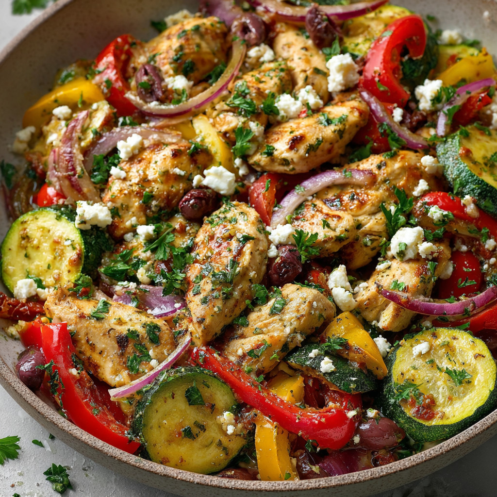 A delicious Mediterranean chicken stir fry recipe for quick meals.