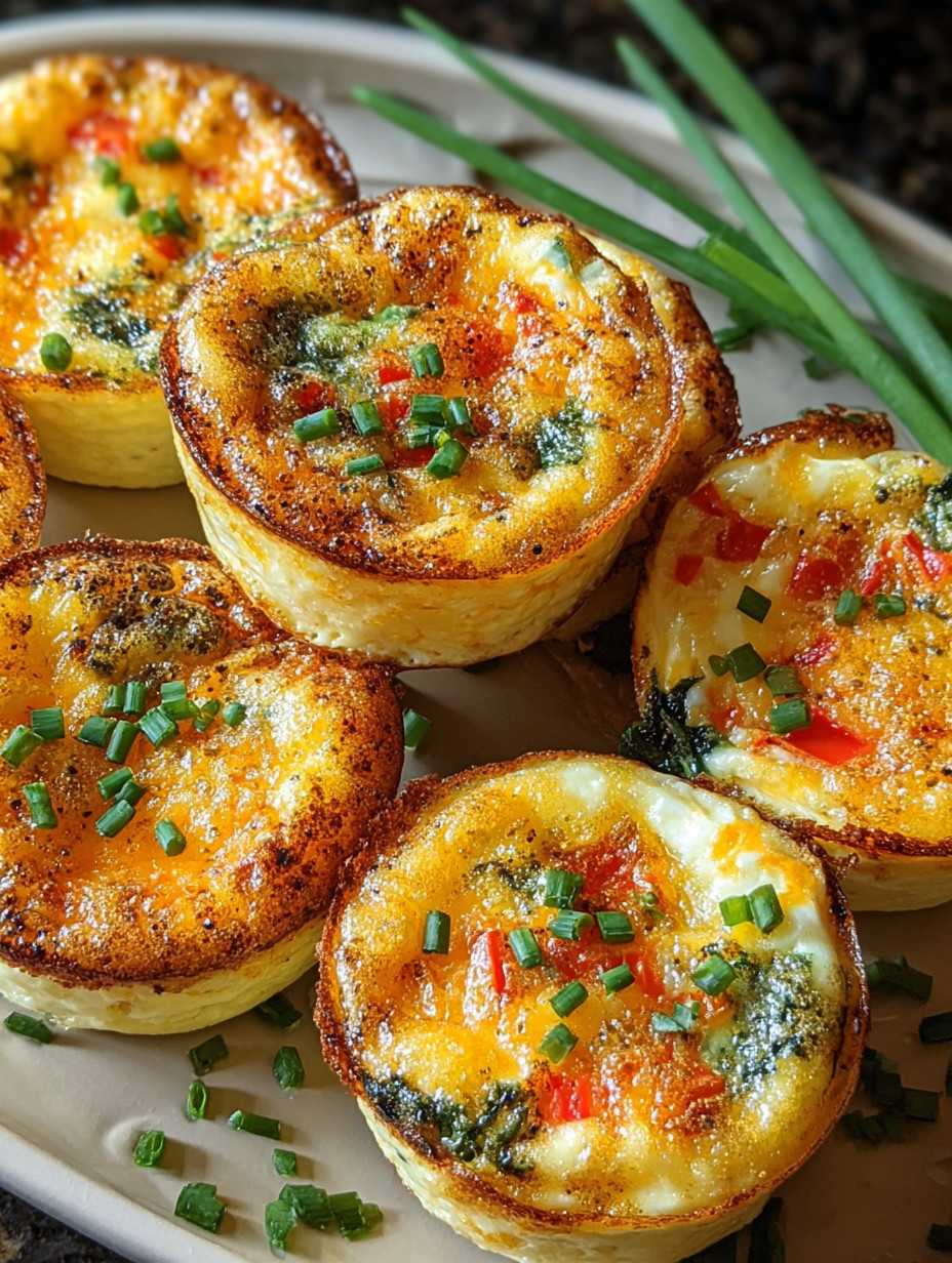 A plate of savory cottage cheese egg bites.