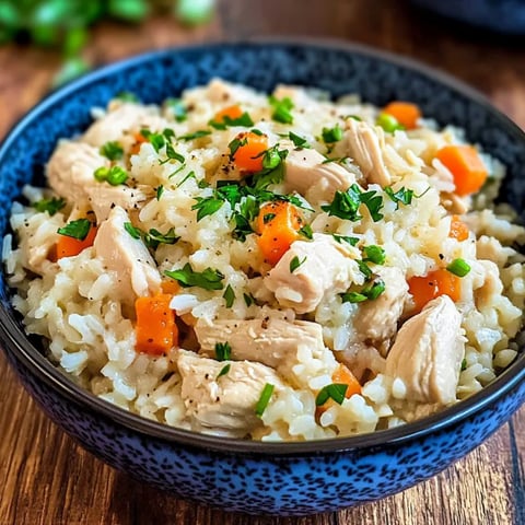A bowl of rice and chicken.