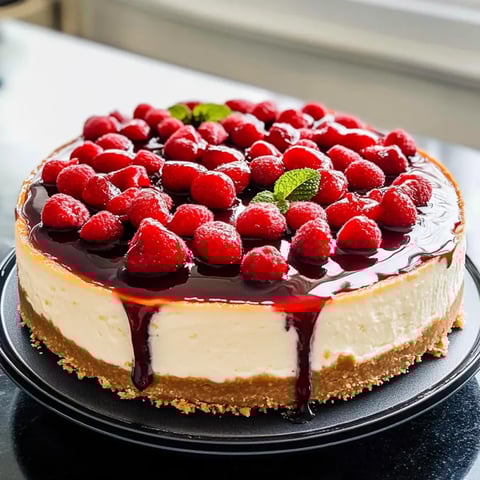 A slice of cheesecake with strawberries on top.