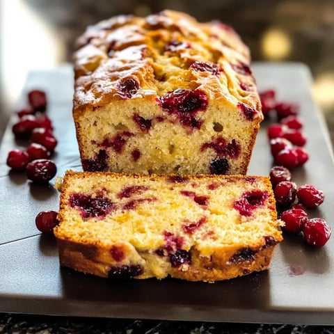 A slice of cranberry orange bread.