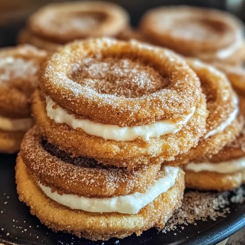 A plate of churro cheesecake cookies.